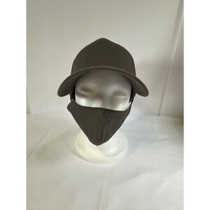 TT Cap & Mask Combo Gray One Size Baseball Hat Face Covering Protective